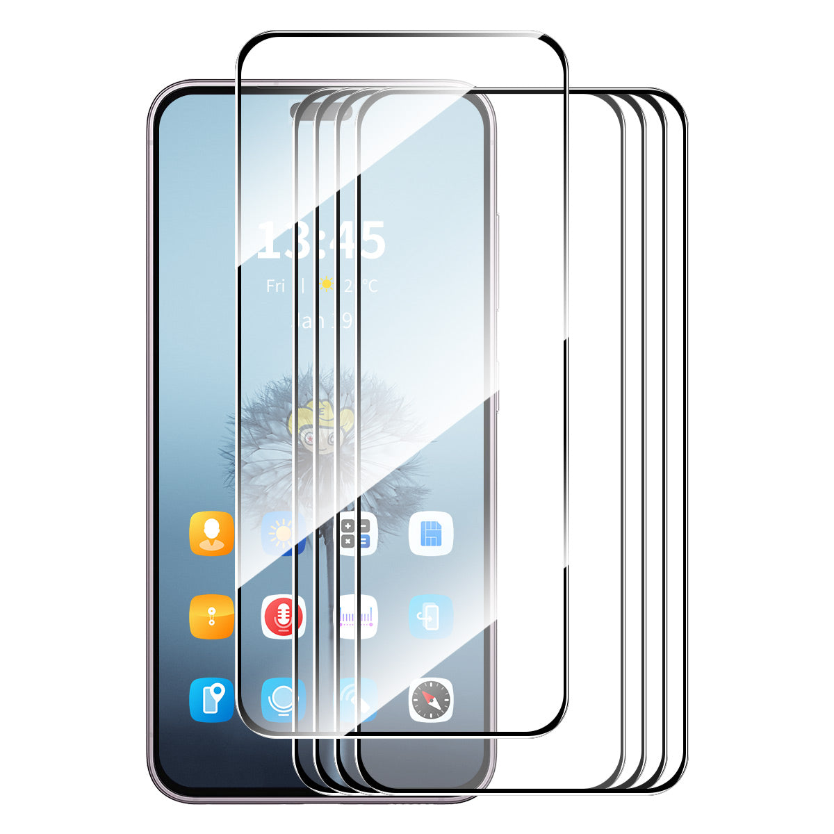 ENKAY HAT PRINCE 5Pcs for Honor X50i+ 5G Full Screen Protector Silk Printing High Aluminium-silicon Glass Film ENKAY HAT PRINCE 5Pcs for Honor X50i+ 5G Full Screen Protector Silk Printing High Aluminium-silicon Glass Film